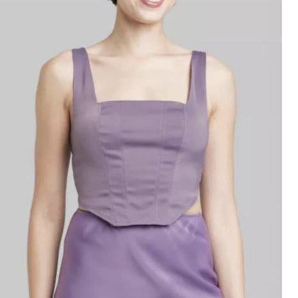 Wild Fable Lavender Satin Corset Top Size XL